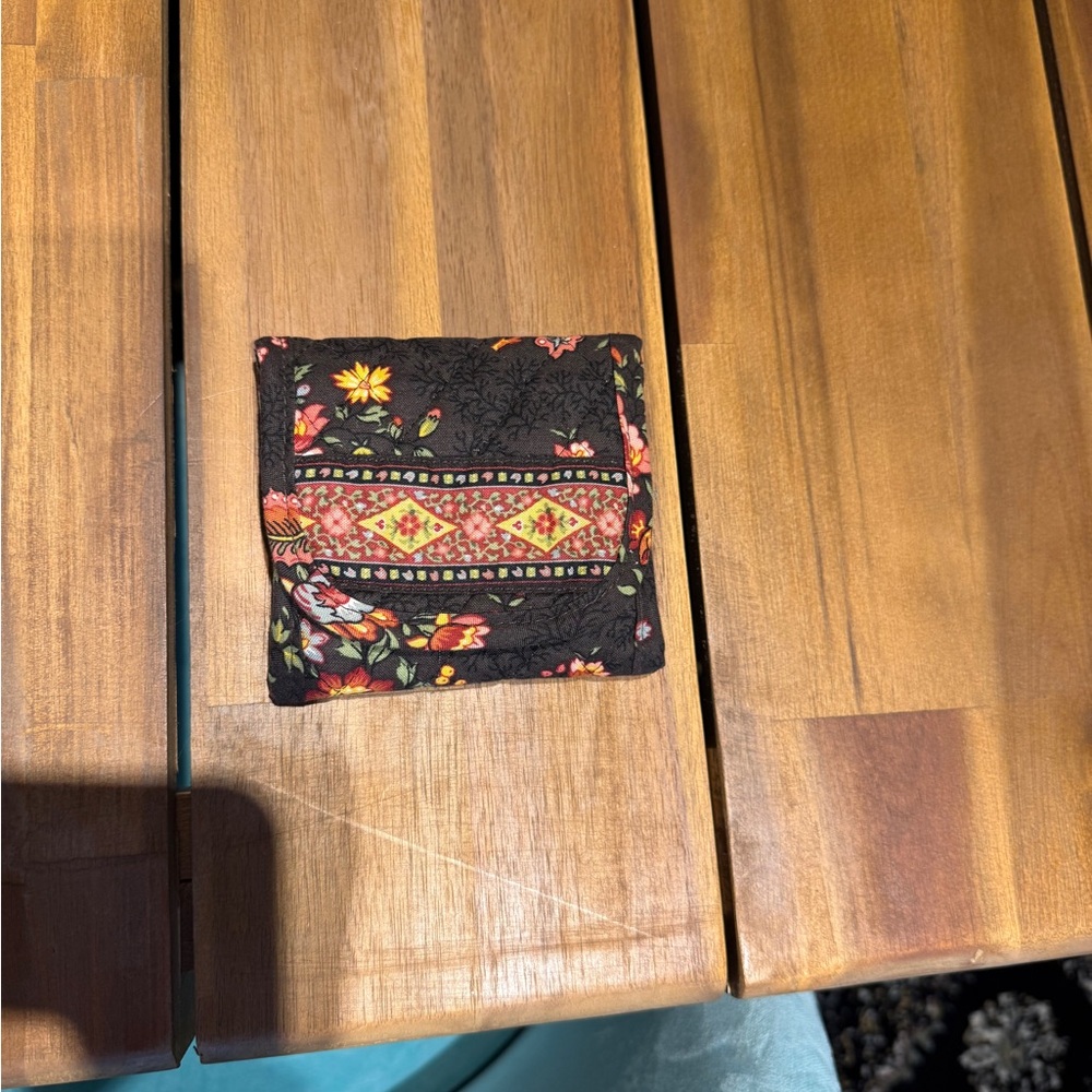 Vera Bradley Retired Vintage Chocolate Flowers Wallet - Picture 3 of 5